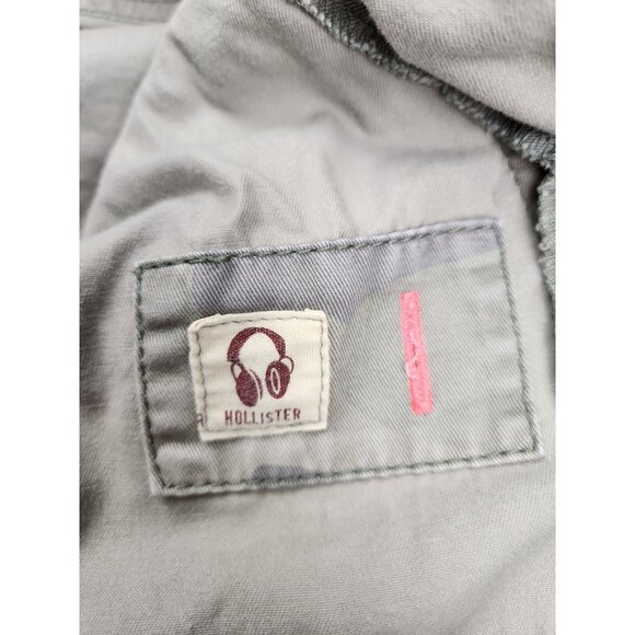Hollister Womens Camo Utility Jacket Size Large Front Pockets & Button Detail - Picture 11 of 15
